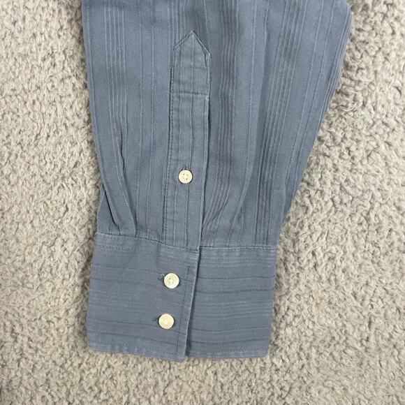 Nick (It) Men's XXL Blue 100% Cotton Long Sleeve Button Up Shirt - Picture 11 of 16